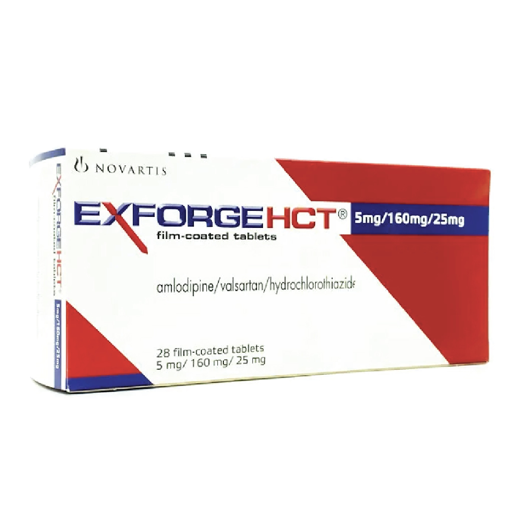 Exforge HCT, 5mg/150mg/12.5mg tablets, Combination medication for hypertension and fluid retention