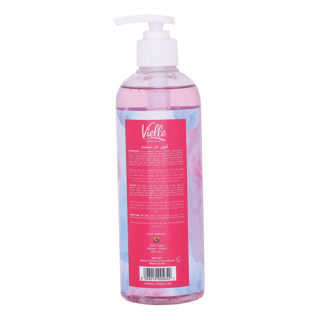 Vielle, Shower Gel Cotton Candy, Sweet scented gentle shower gel, 475ml