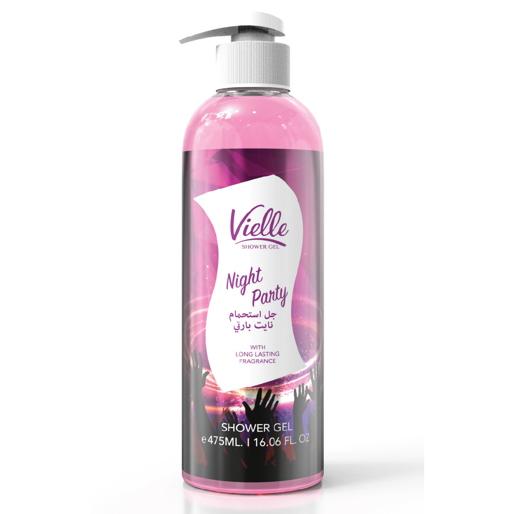 Vielle, Shower Gel Body Night Party, Refreshing nighttime shower gel with invigorating scent, 475ml