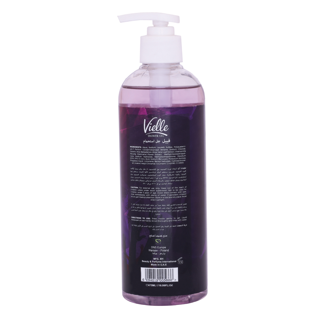 Vielle, Shower Gel Body Night Party, Refreshing nighttime shower gel with invigorating scent, 475ml