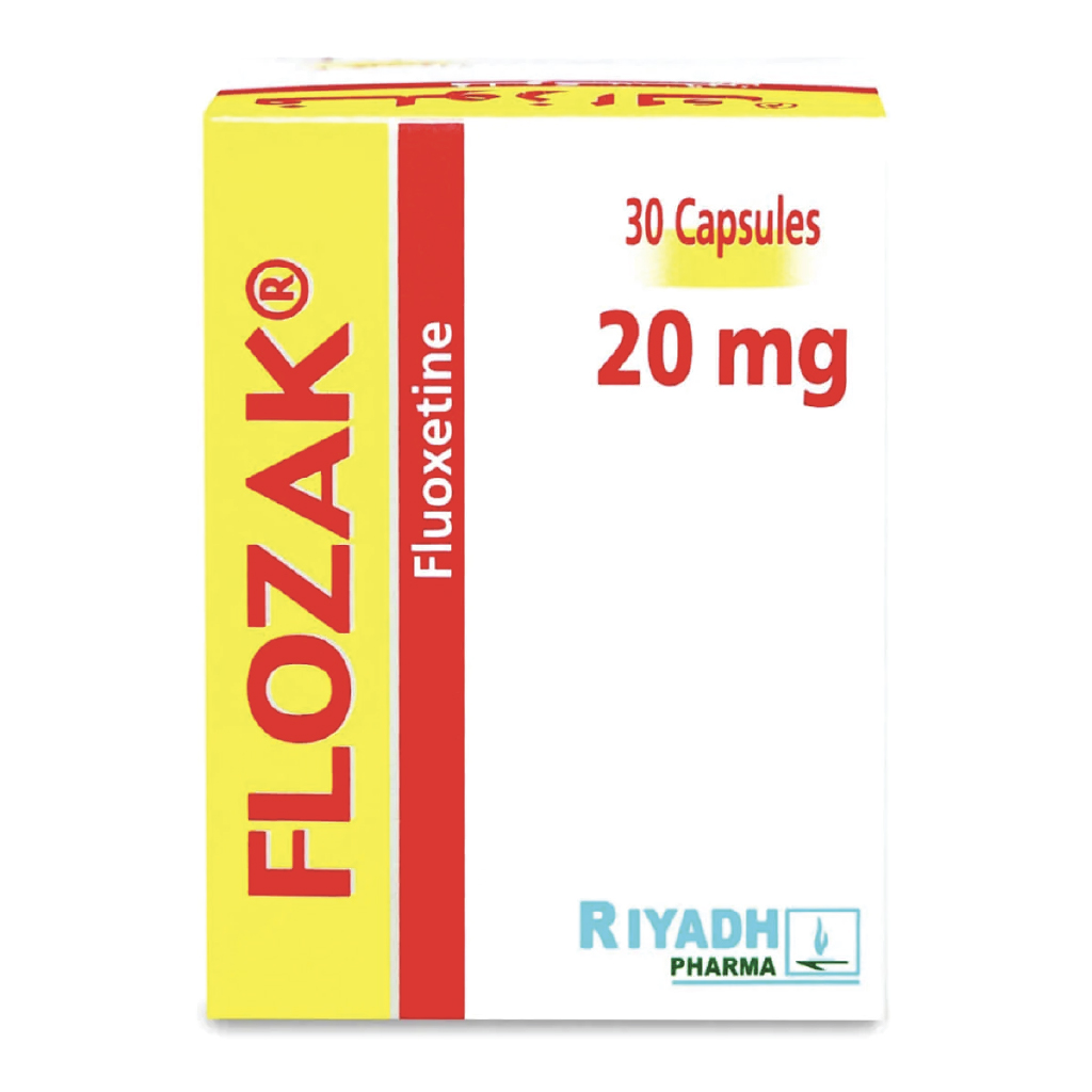 Flozak Fluoxetine 20mg 30 Capsules