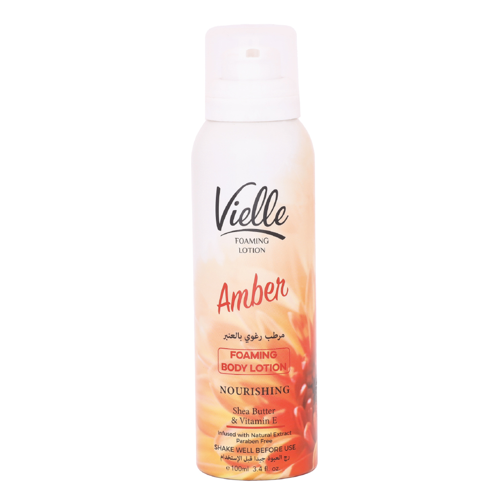 Vielle, Body Foaming Lotion Amber, Moisturizing foaming lotion with amber fragrance, 100ml