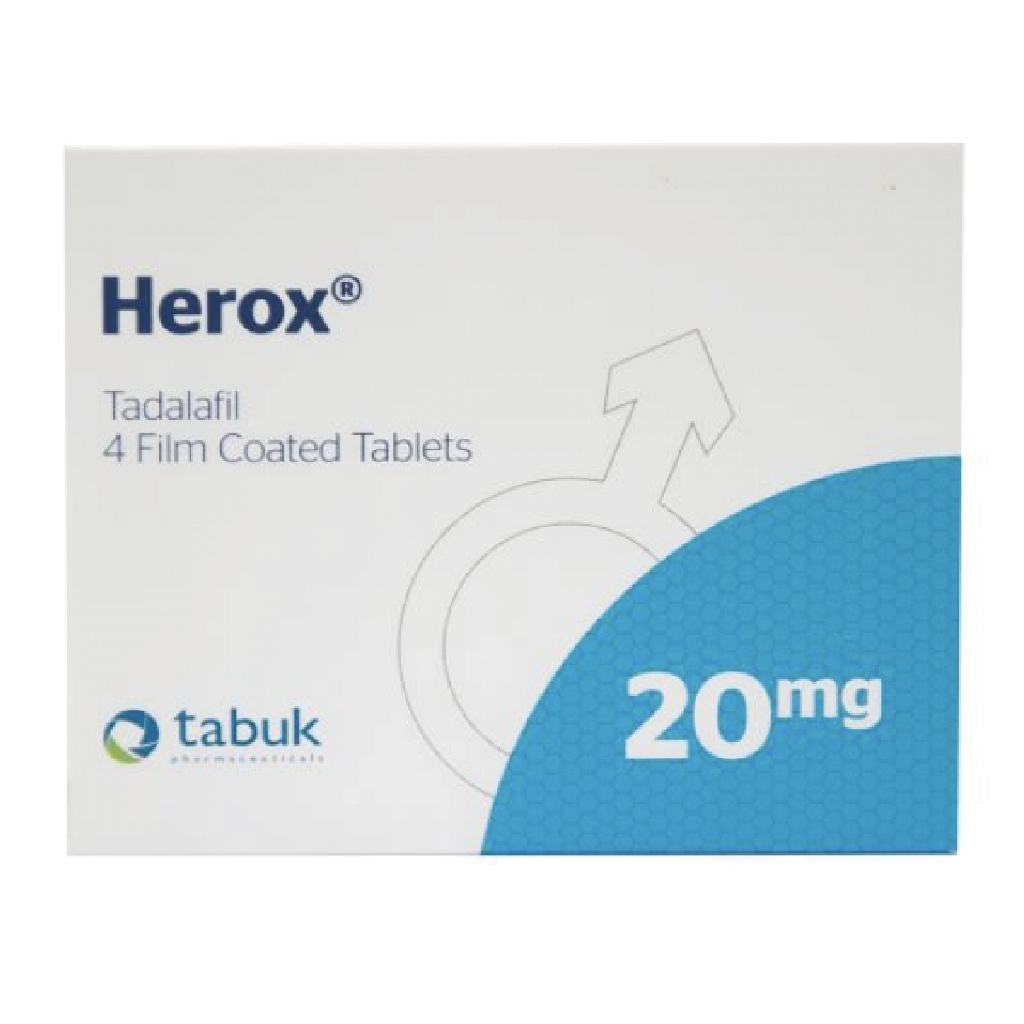 Herox, Tadalafil 20mg Tablets, Erectile dysfunction treatment tablets, 8 tablets