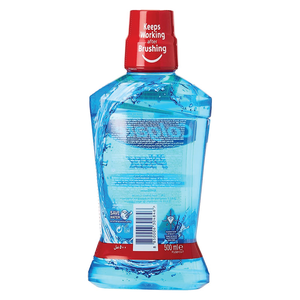 Colgate Plax Peppermint Mint Mouthwash - 500 ml