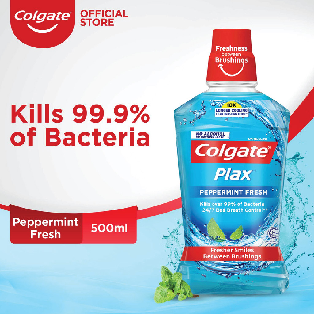 Colgate Plax Peppermint Mint Mouthwash - 500 ml