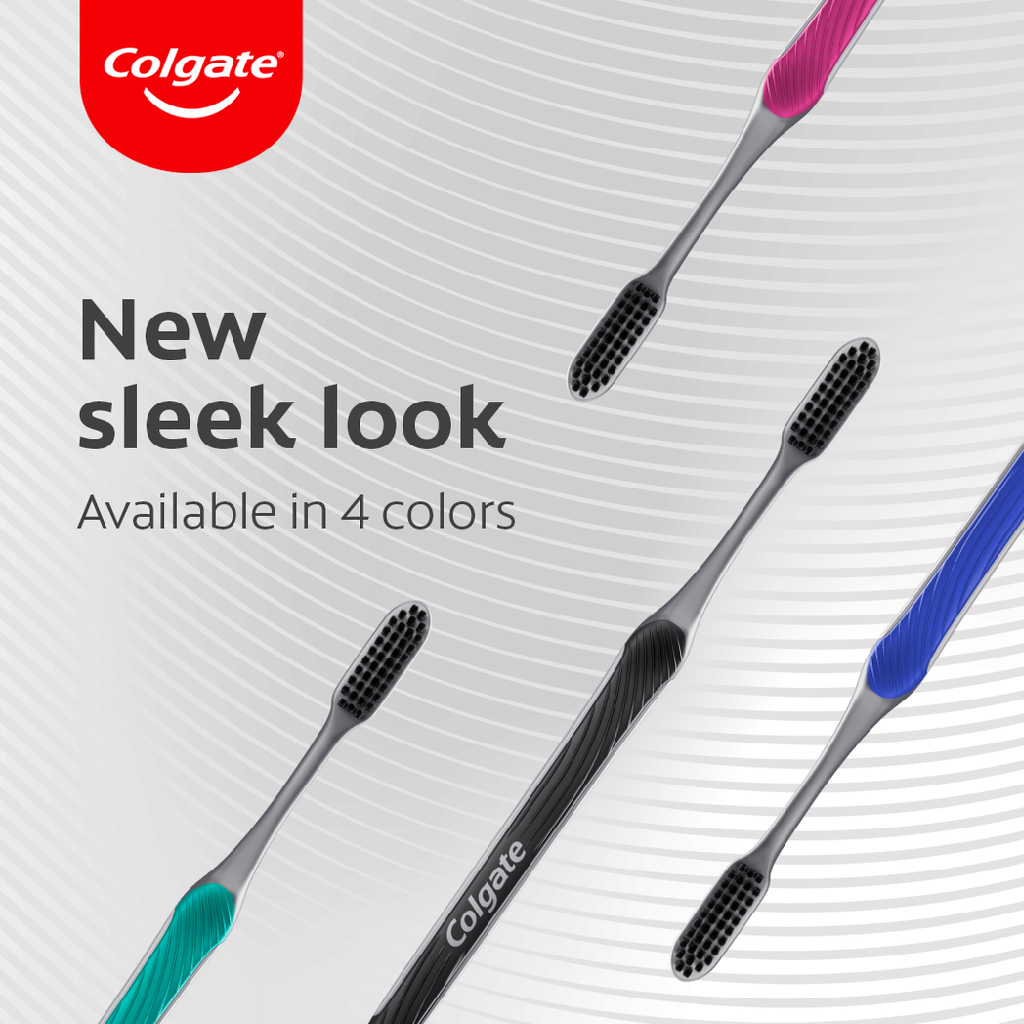 Colgate, Slim Soft Black Charcoal Tb - 2pk