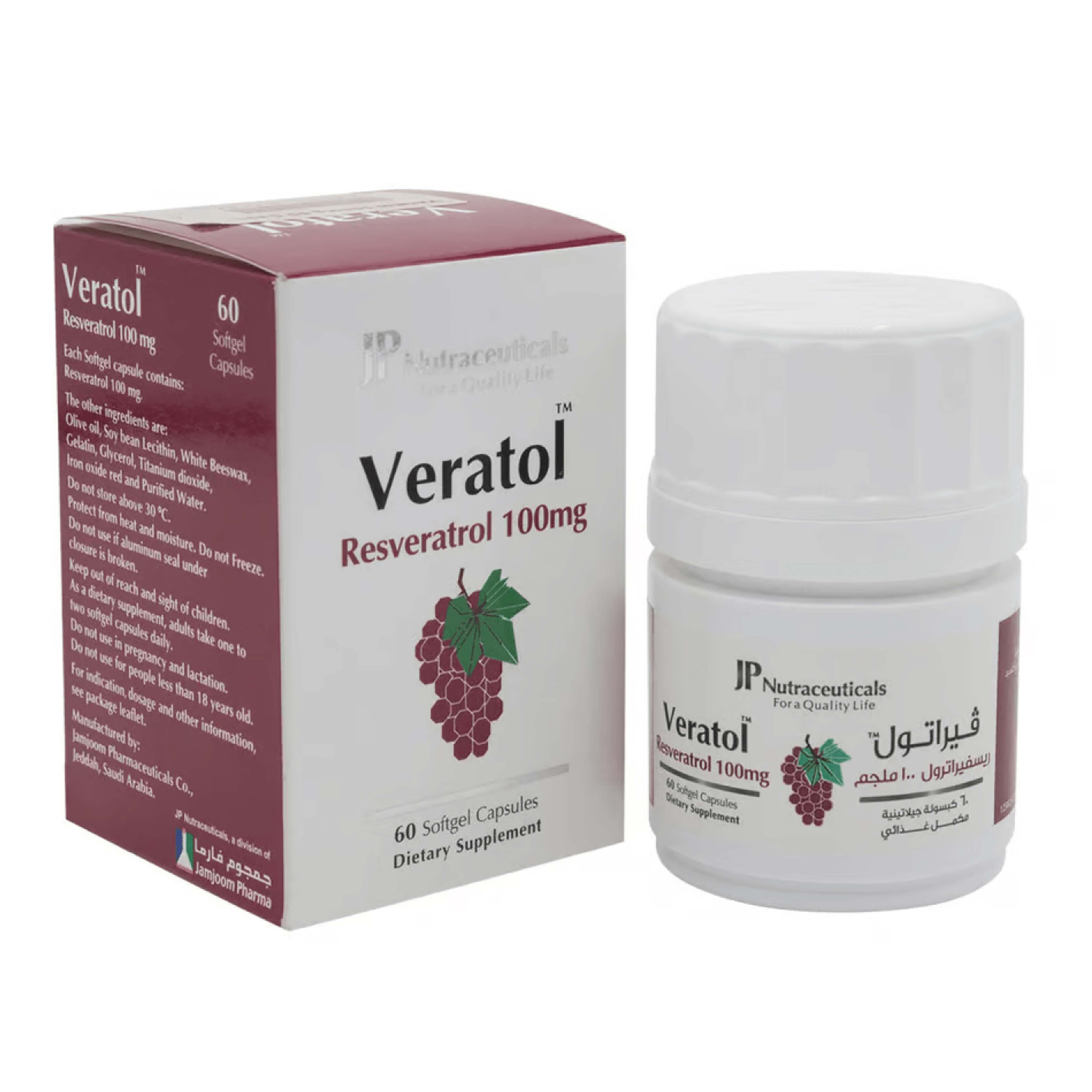 Jp Veratol 100 mg 60 Capsules