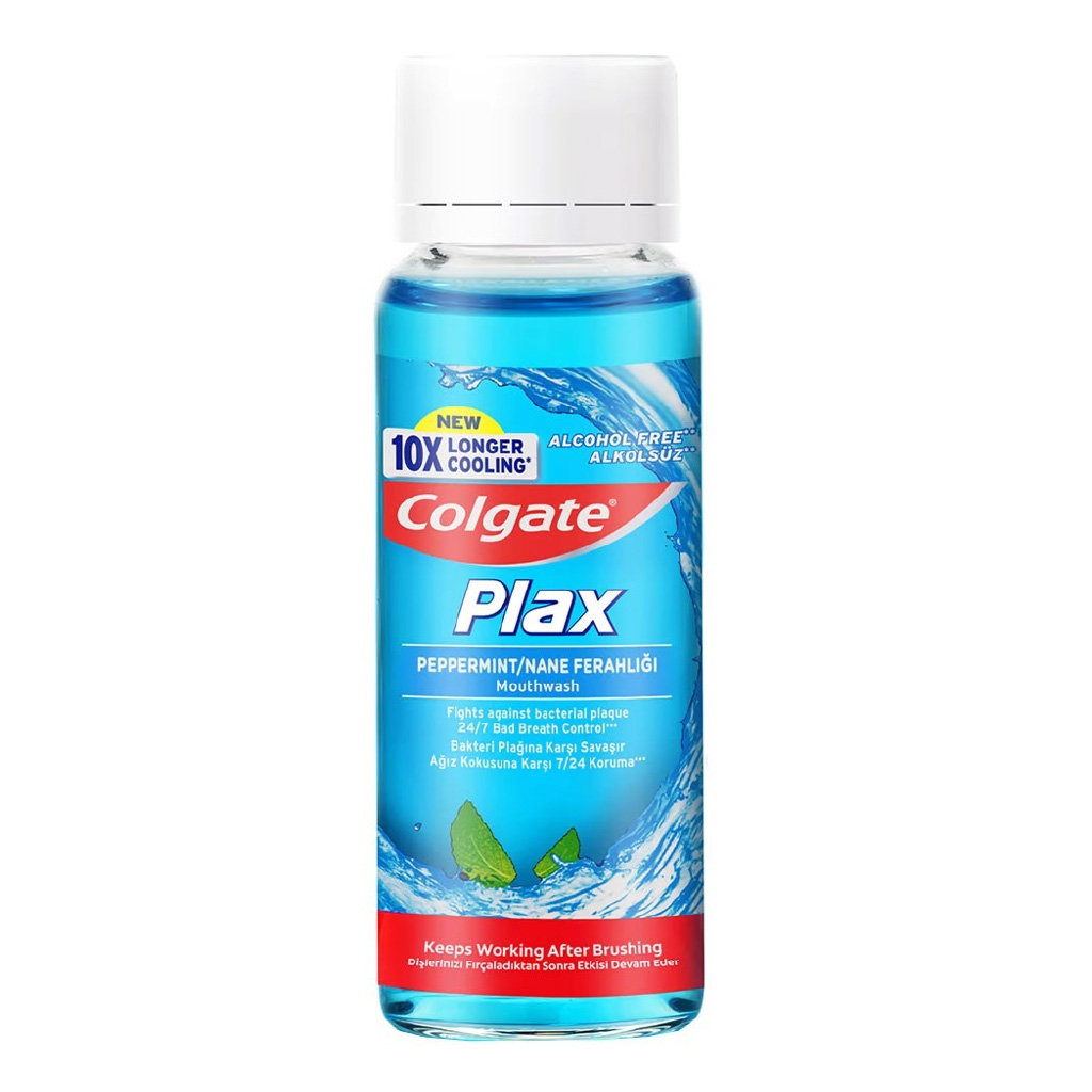 Colgate, Plax Peppermint Mouthwash, Refreshing peppermint mouthwash for fresh breath, 100 ml
