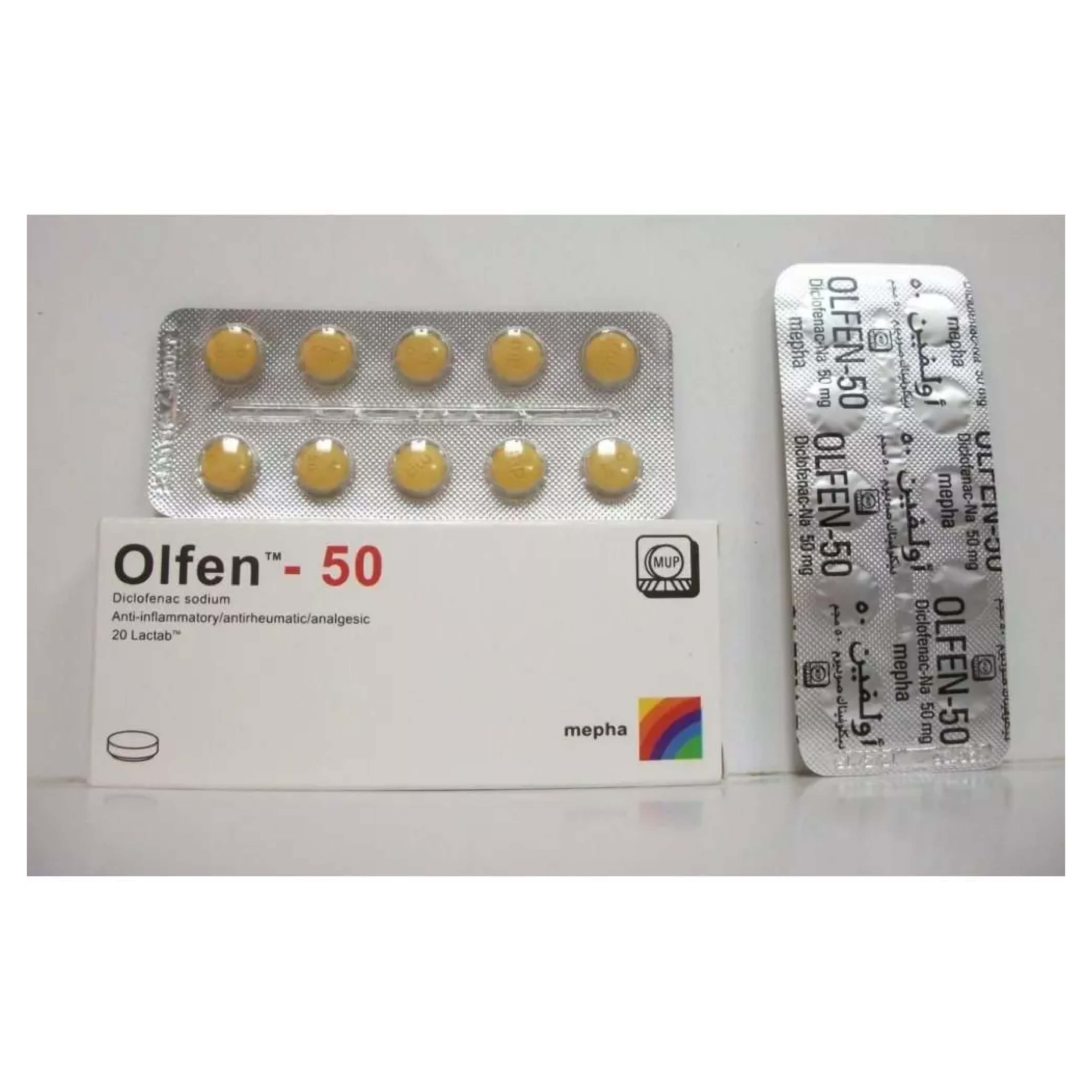 Olfen, Diclofenac sodium tablets, Nonsteroidal anti-inflammatory pain relief, 50mg