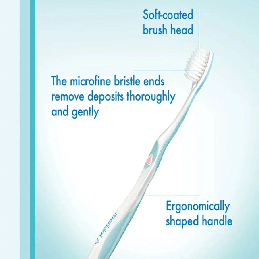 Meridol, Toothbrush Soft, Soft bristle toothbrush for gentle cleaning, 2 pack