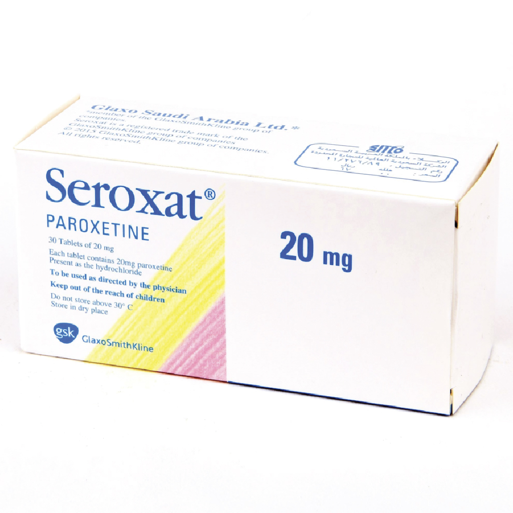 Seroxat, Paroxetine 20mg Tablets, Antidepressant medication, 30 tablets