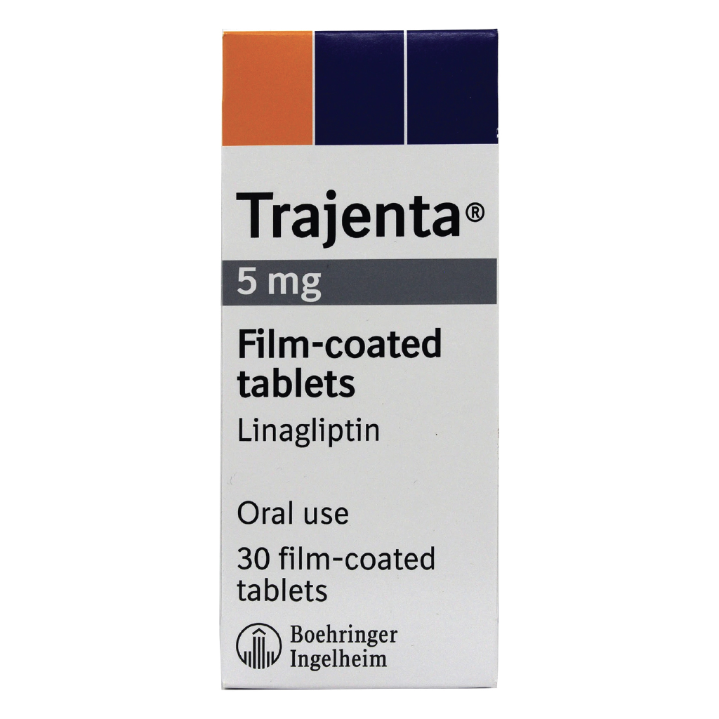 Trajenta, Linagliptin Tablets 5 mg, Type 2 diabetes blood sugar control medication, 30 tablets