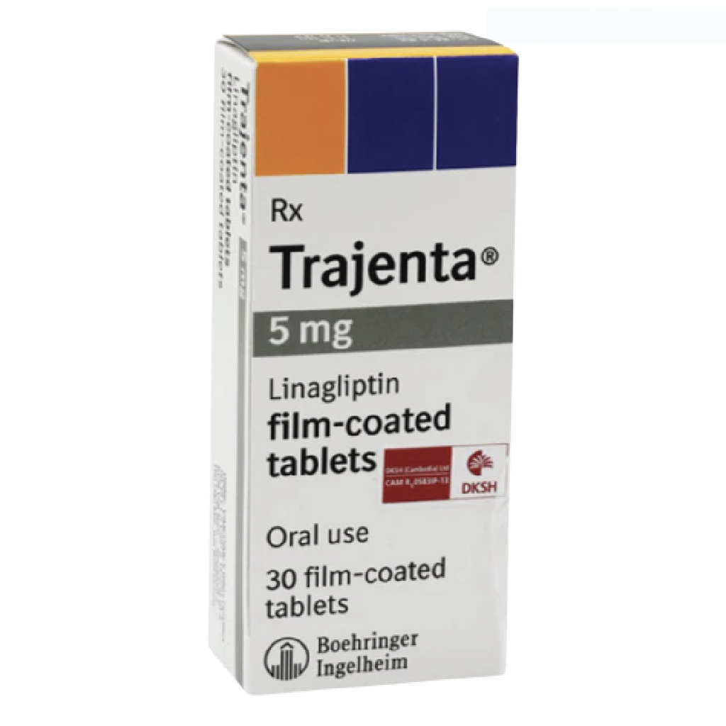 Trajenta, Linagliptin Tablets 5 mg, Type 2 diabetes blood sugar control medication, 30 tablets