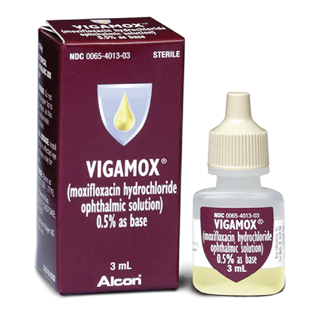 Vigamox, 0.5% Eye Drops, Antibiotic eye drops for bacterial infections, 5 ml