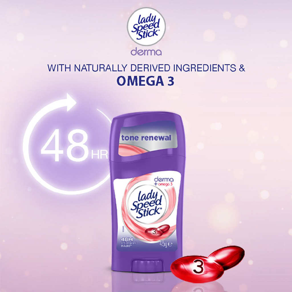 Lady Speed Stick Derma + Omega 3 Antiperspirant Stick