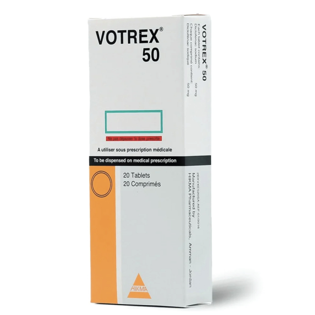 Votrex 50mg 20 Tablets