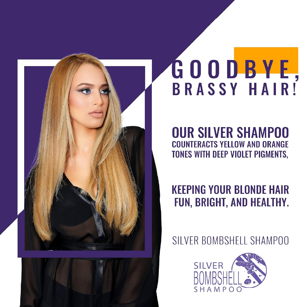 GK, Silver Bombshell Shampoo, Volumizing shampoo for shiny hair, 280ml