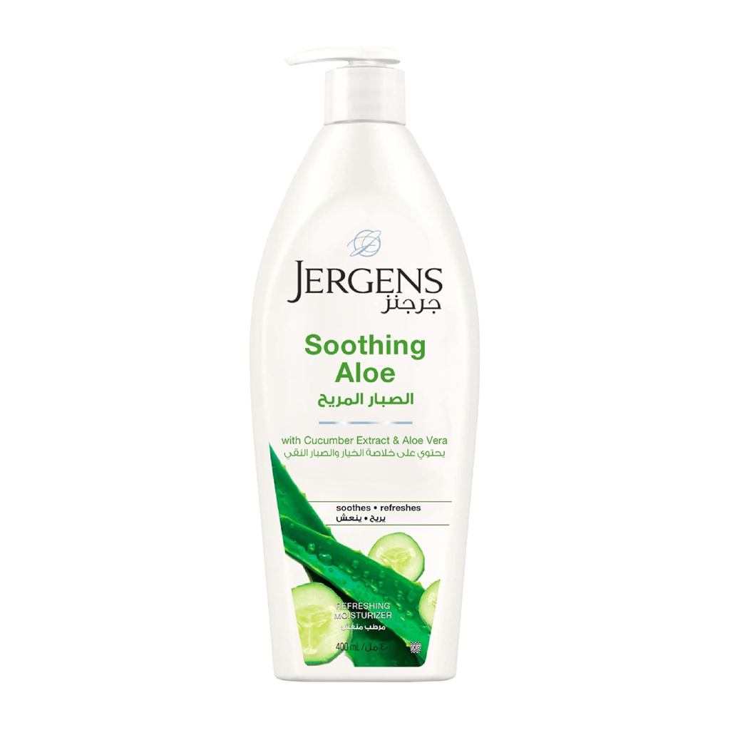 Jergens, Soothing Aloe Lotion, Calming and hydrating body lotion with aloe vera, 400ml