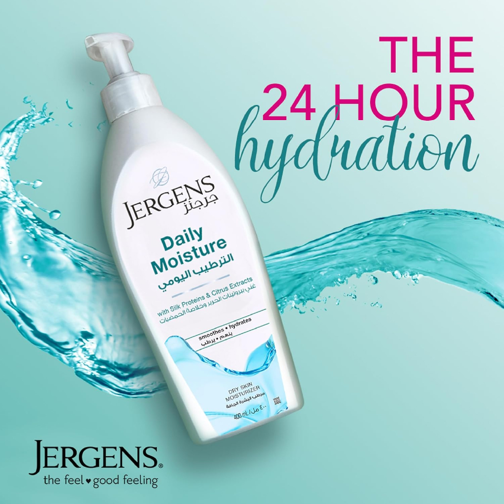 Jergens, Daily Moisture Lotion, Hydrating daily lotion for soft smooth skin, 400ml