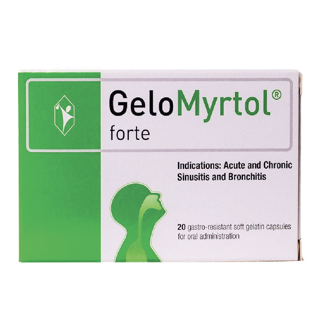 GeloMyrtol Forte, 300mg Capsules, Herbal remedy for respiratory health, 20 capsules