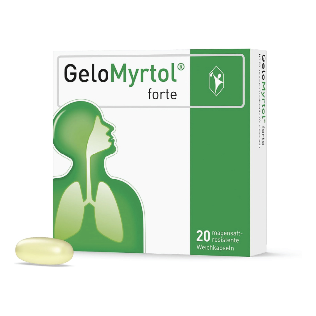 GeloMyrtol Forte, 300mg Capsules, Herbal remedy for respiratory health, 20 capsules