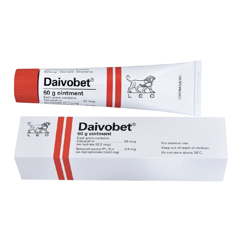 Daivobet, Ointment, Treatment for psoriasis with vitamin D and corticosteroid, 60 g