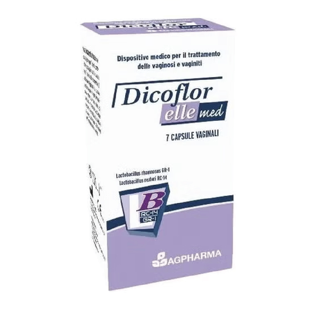 Dicoflor Elle Med, Vaginal capsules, Probiotic vaginal capsules for feminine health, 7 capsules