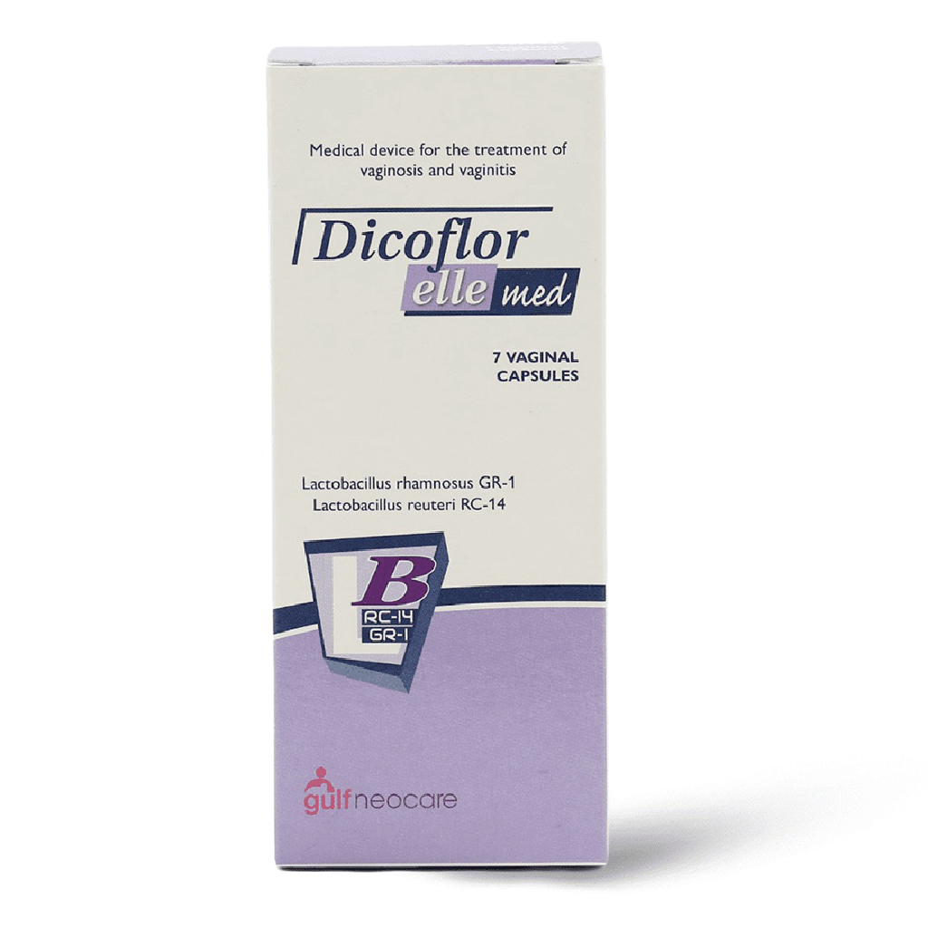 Dicoflor Elle Med, Vaginal capsules, Probiotic vaginal capsules for feminine health, 7 capsules