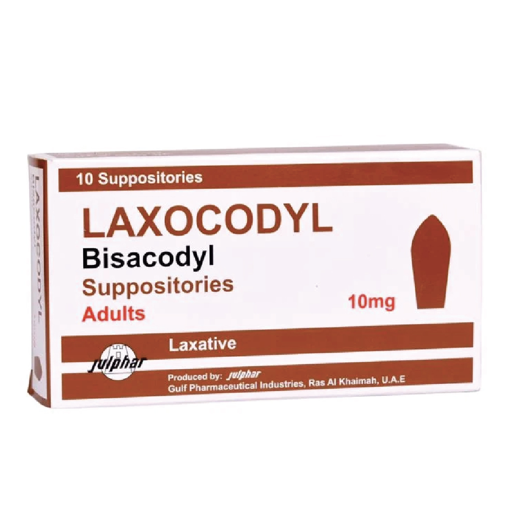 Laxocodyl Bisacodyl 10mg 10 Suppositories