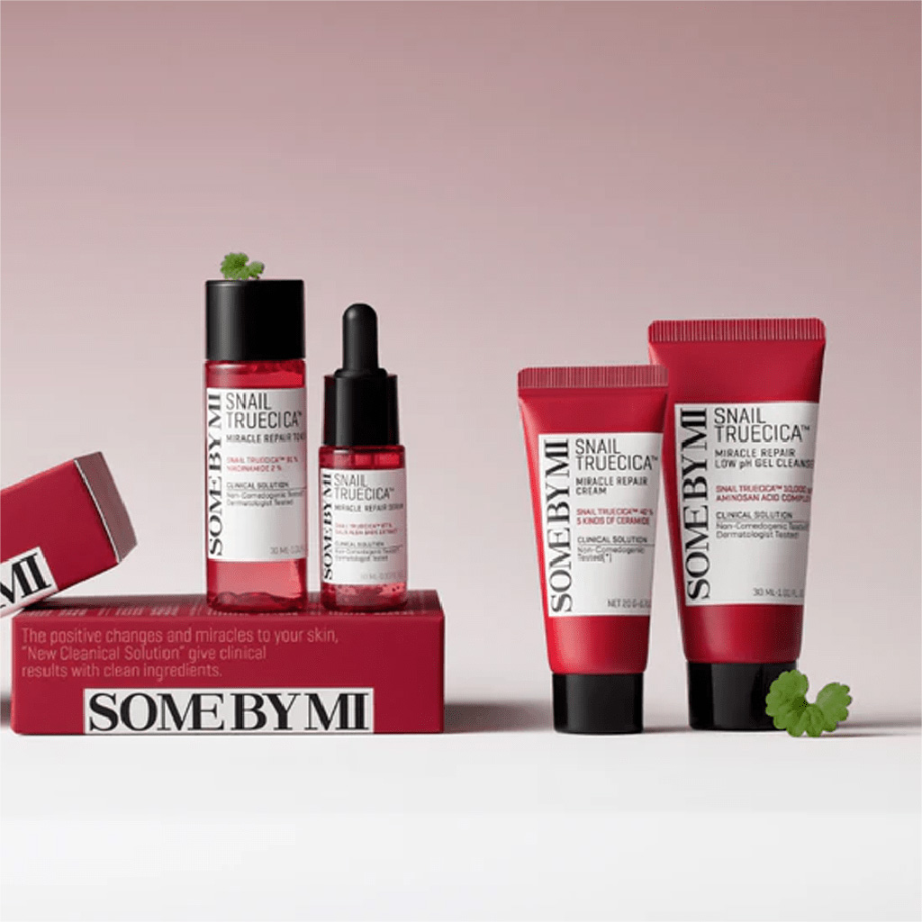 SBM, Snail Truecica Miracle Repair Starter Kit, Skin repair kit with snail mucin for damaged skin