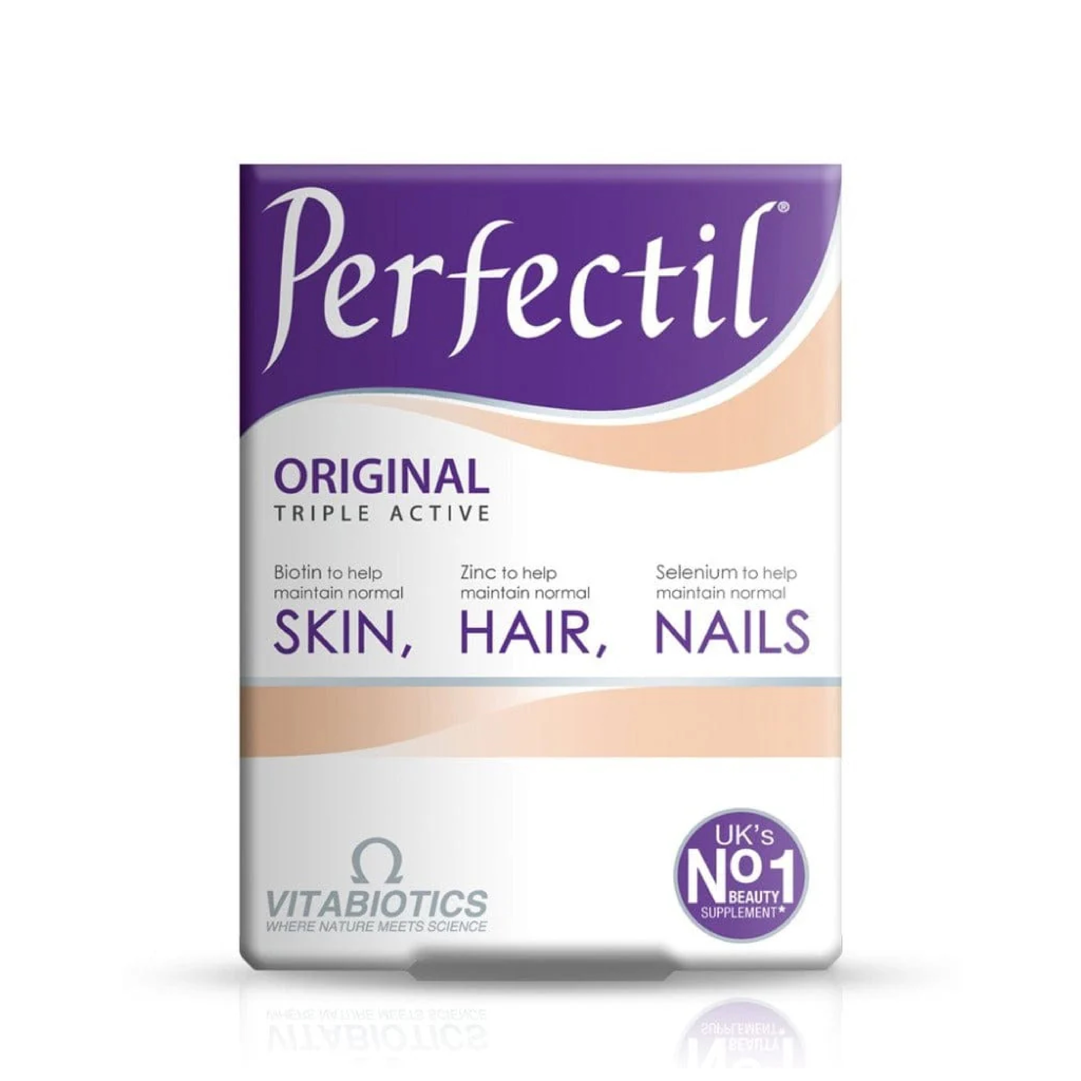 Vitabiotics, Perfectil Hair Skin Nails Capsules, Nutritional supplement for hair, skin, and nails, 30 capsules