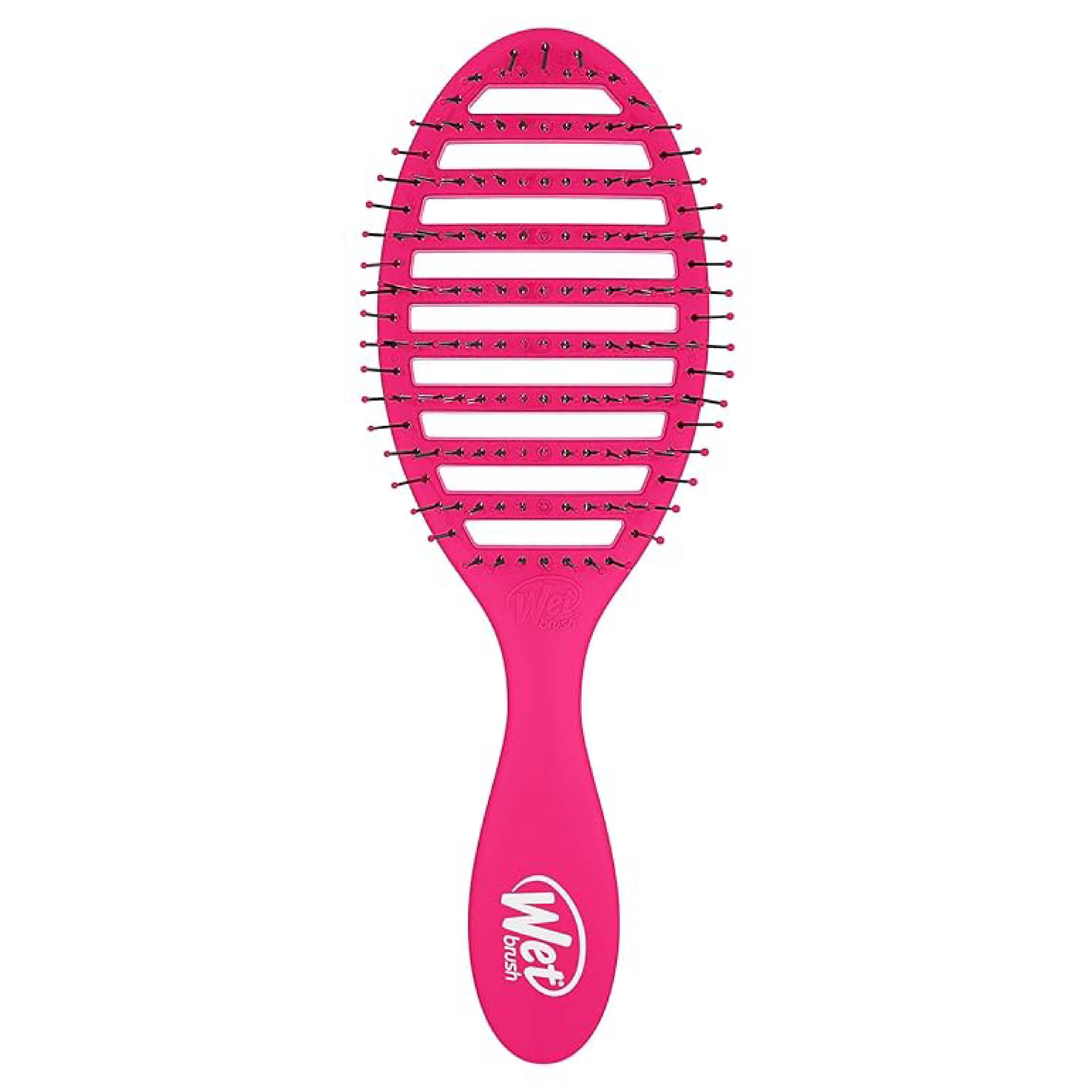 Wet Brush, Speed Dry Hair Brush, Fast-drying hair brush with flexible bristles, pink