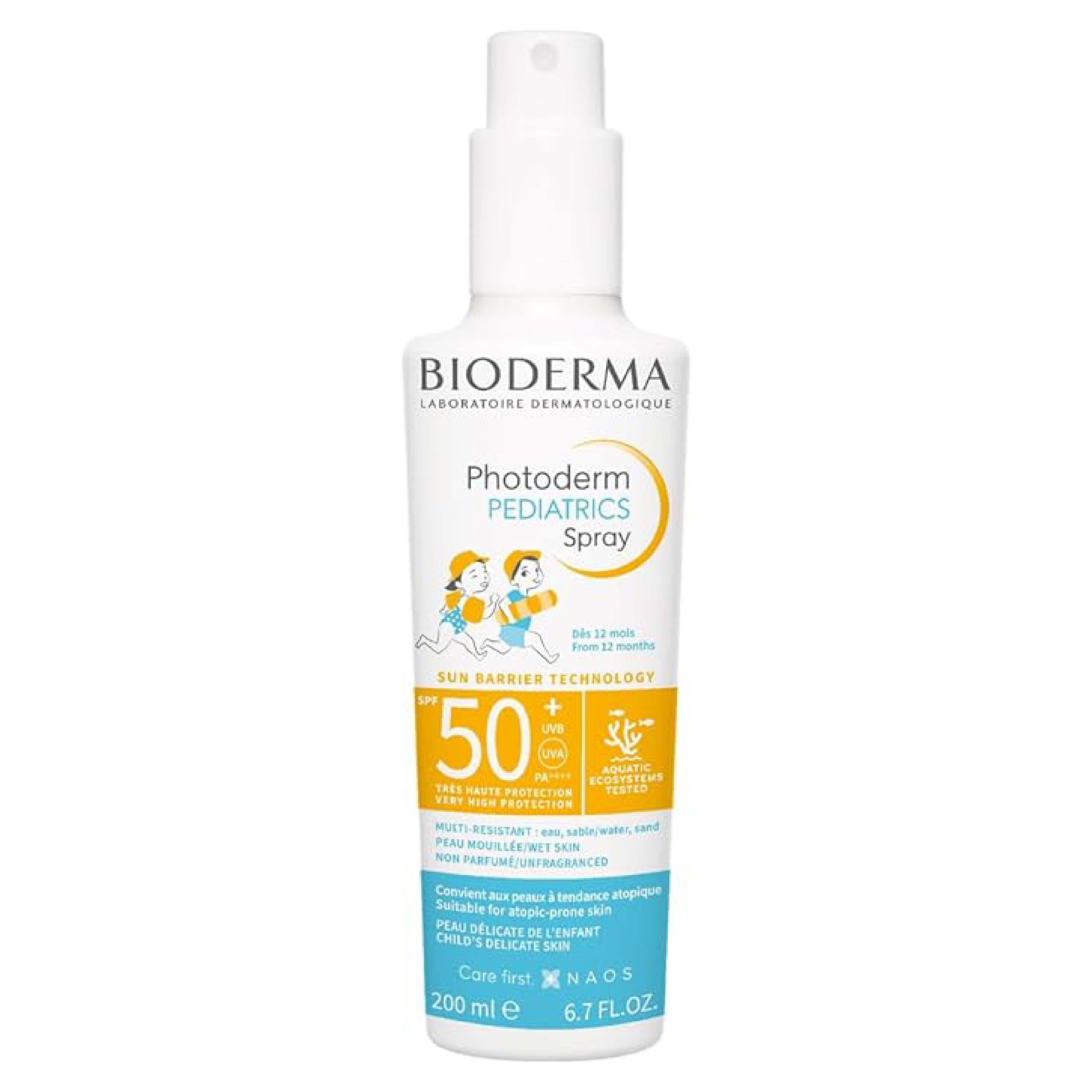 Bioderma, Photoderm Pediatrics Spray SPF 50+, High protection sunscreen for sensitive children's skin, 200 ml