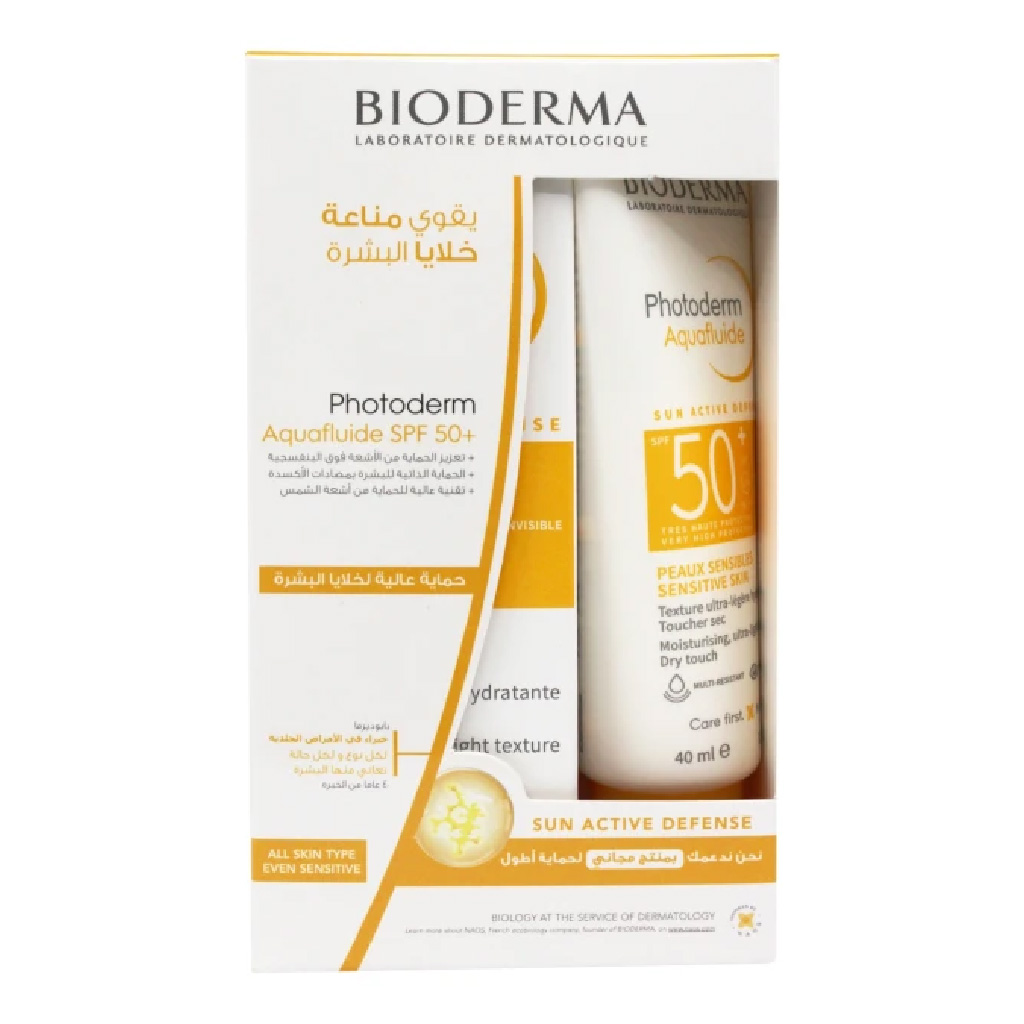 Bioderma, Photoderm Aquafluide SPF 50+, High protection lightweight sunscreen fluid, 40ml kit