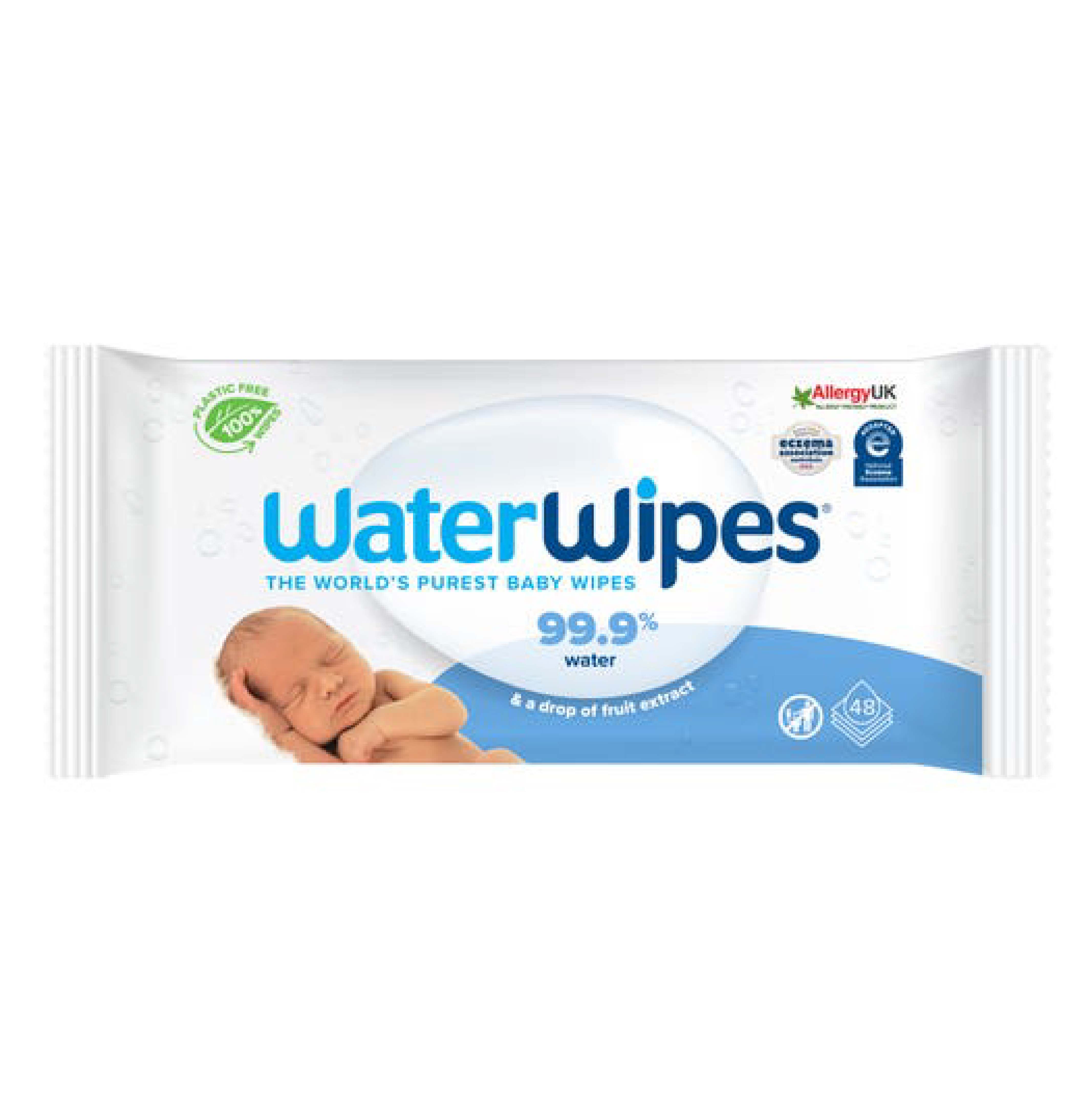 Waterwipes Original Plastic Free Wipes, 48 Wipes