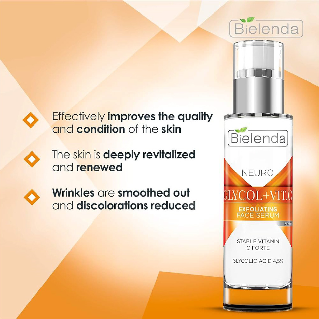 Bielenda Neuro Glicol + Vit.C Exfoliating Face Serum Night 30 ml