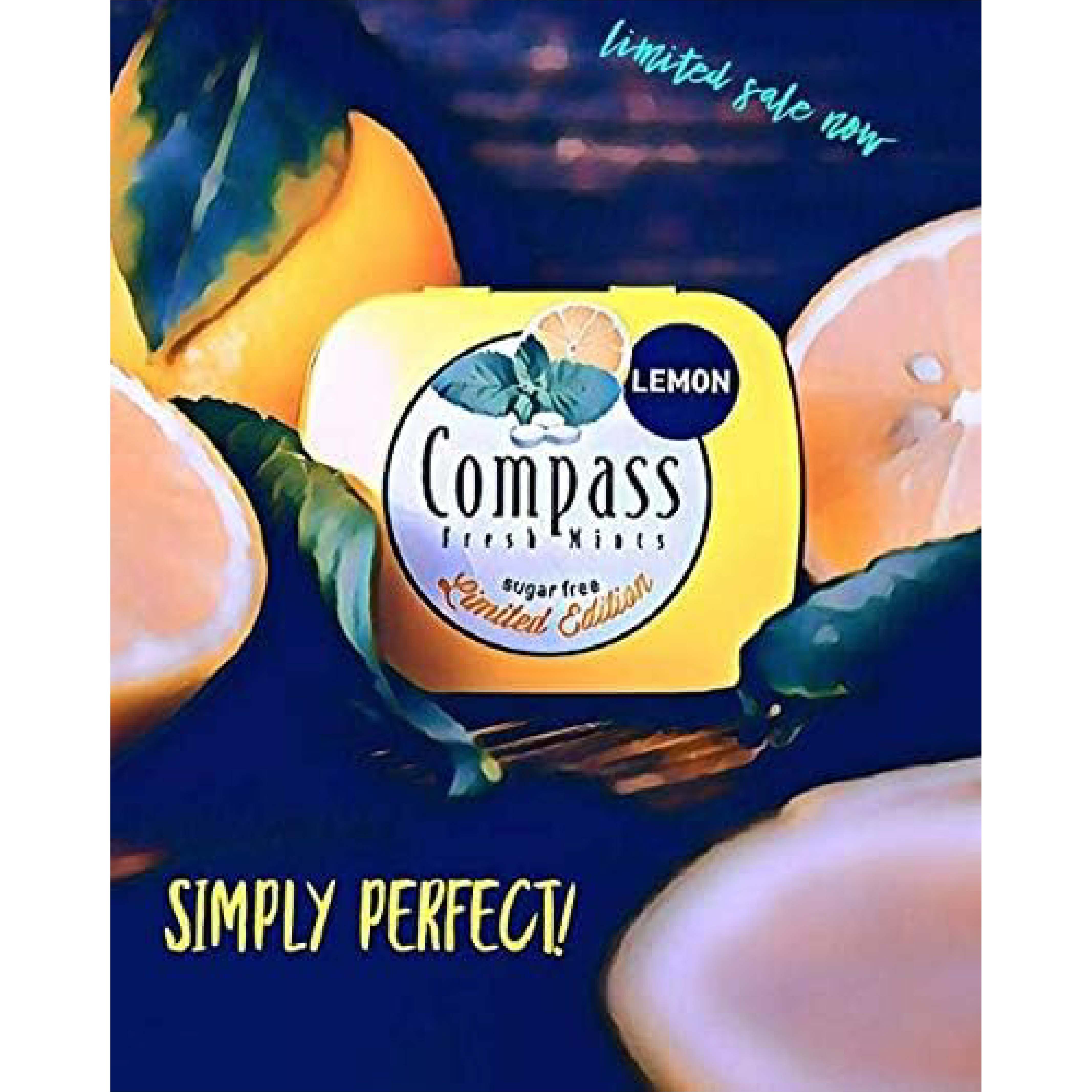 Compass Lemon Suger Free 50 Pcs 14 G