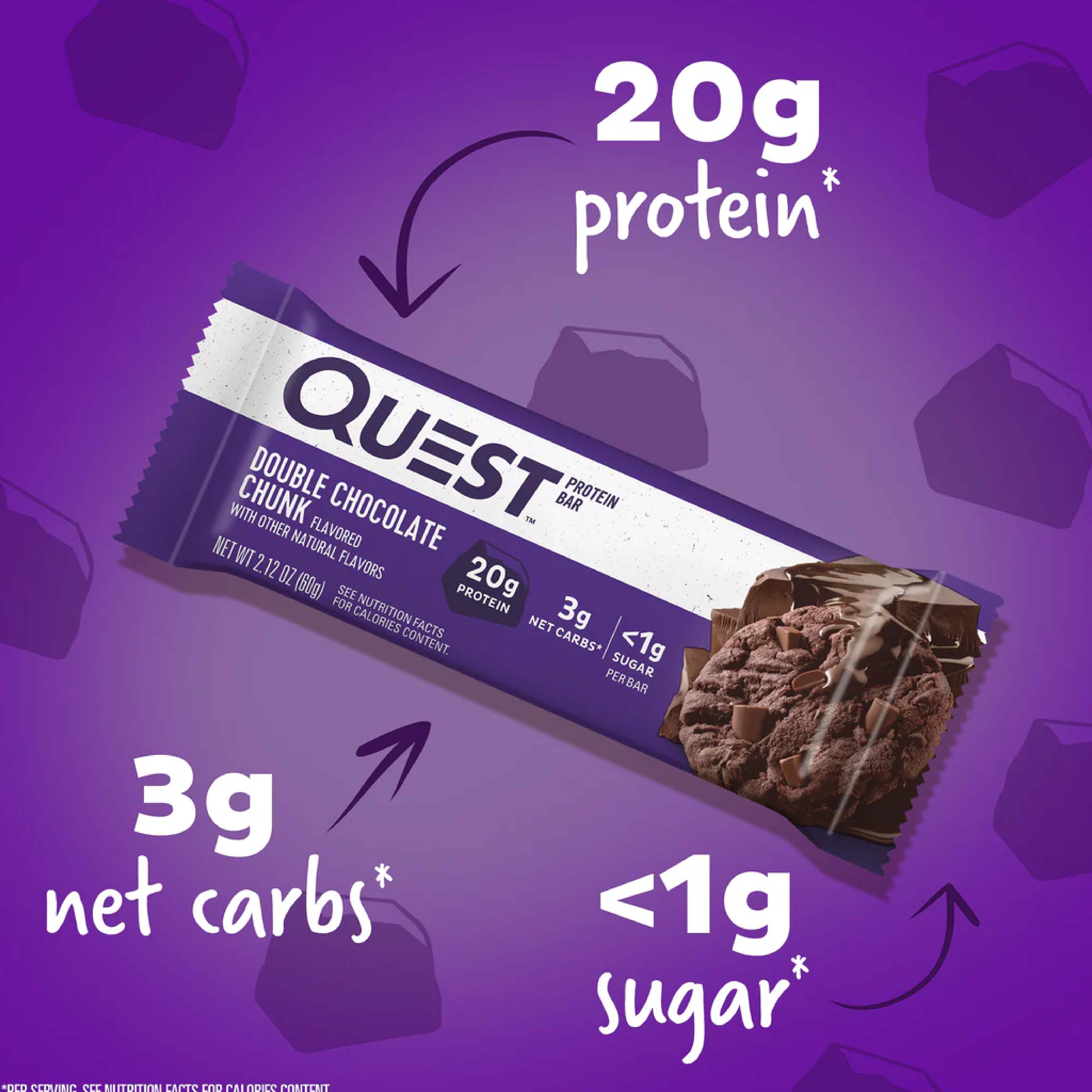 Quest Nutrition Protein Bars Double Chocolate Chunk 60 G