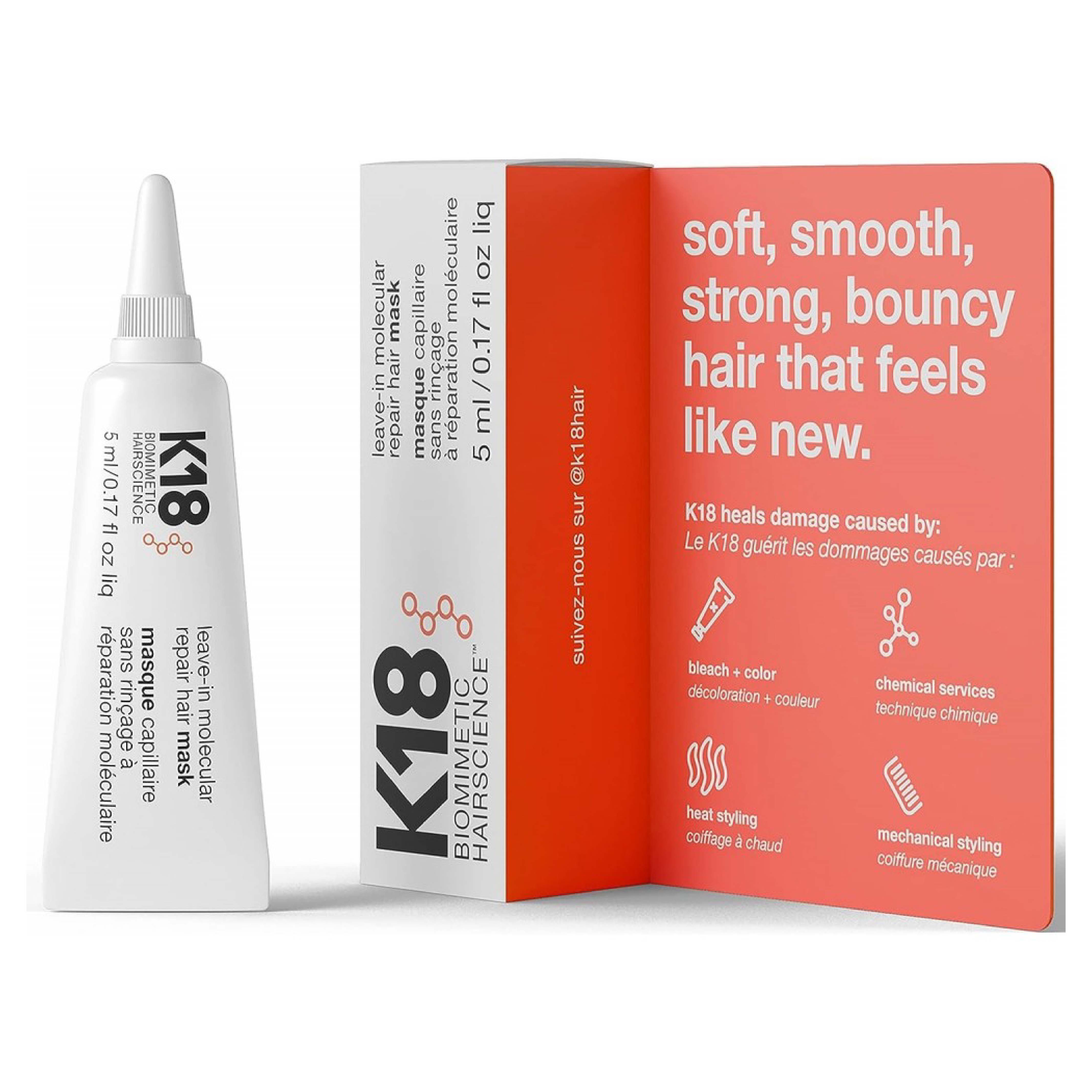 K18 Leave-In Molecular Repair Hair Mask 5 ml