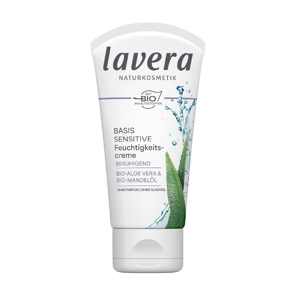 Lavera, Basis Sensitive moisturizing cream, Soothing and hydrating cream for sensitive skin, 50 ml