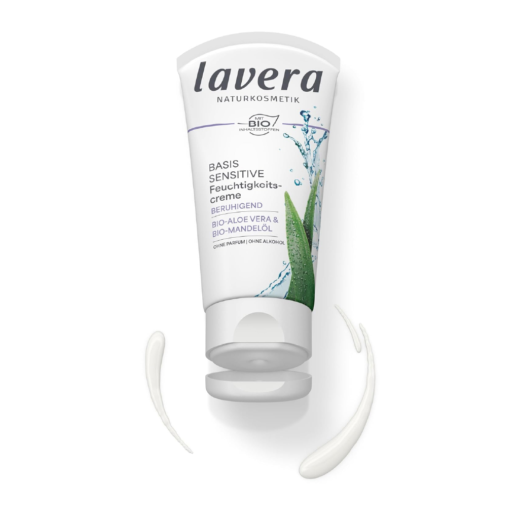 Lavera, Basis Sensitive moisturizing cream, Soothing and hydrating cream for sensitive skin, 50 ml