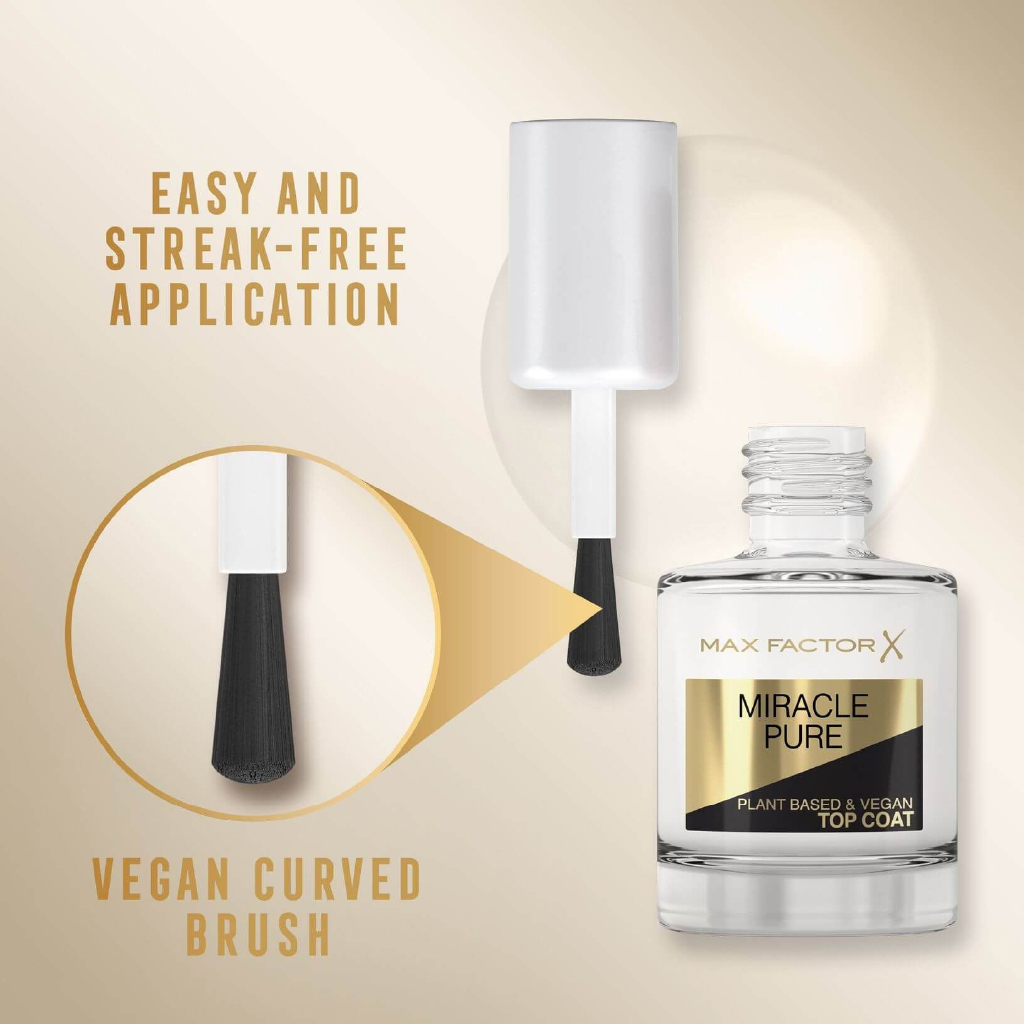 Max Factor, Miracle Pure Nail Care Quick Dry Top Coat, Fast-drying protective nail top coat