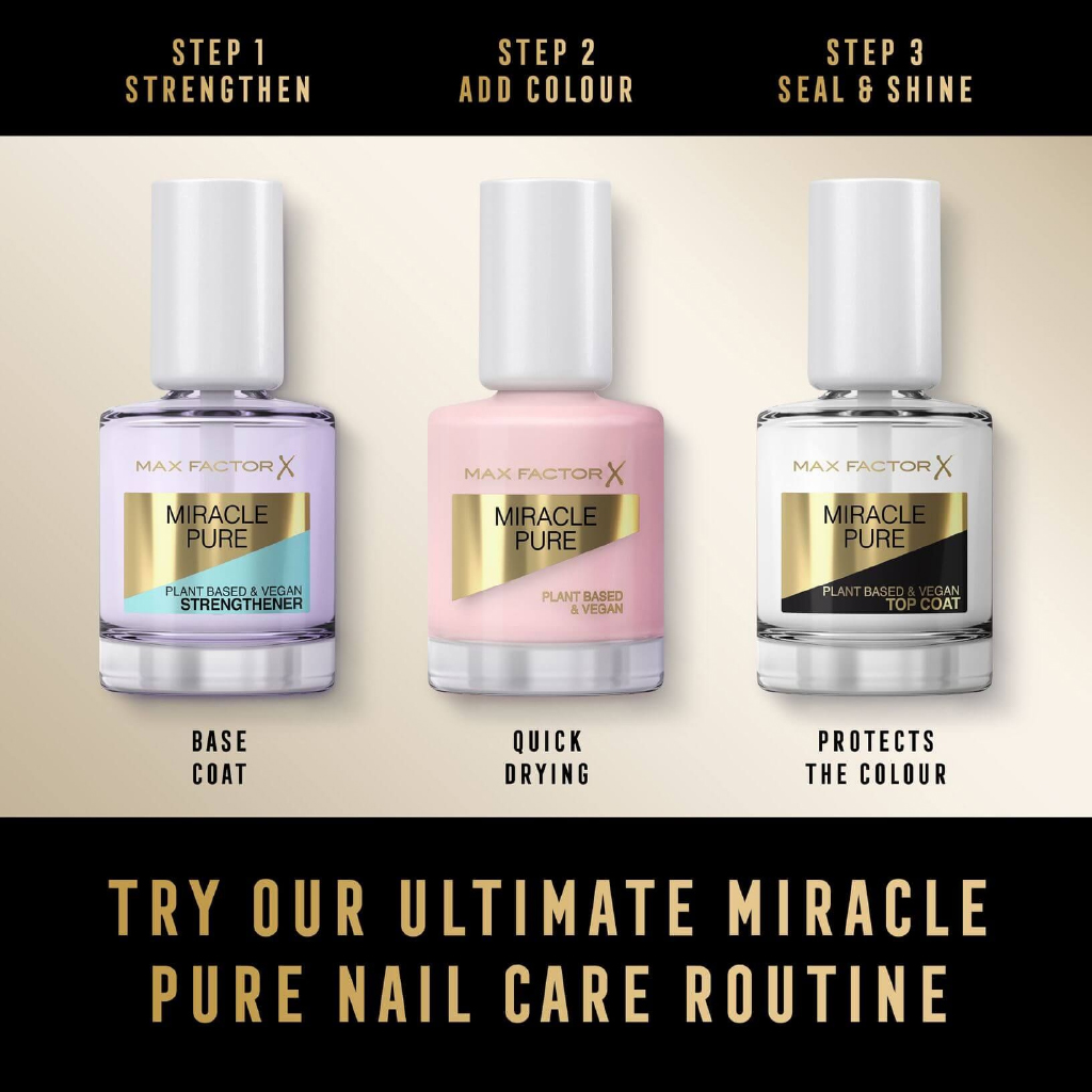 Max Factor, Miracle Pure Nail Care Quick Dry Top Coat, Fast-drying protective nail top coat