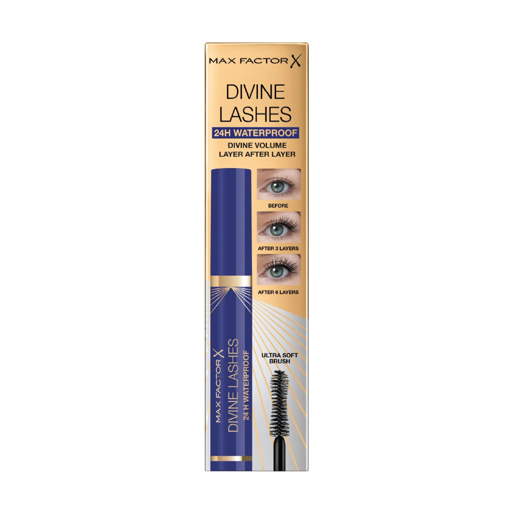 Max Factor, Divine Lashes Waterproof Mascara, Volumizing waterproof mascara in rich black