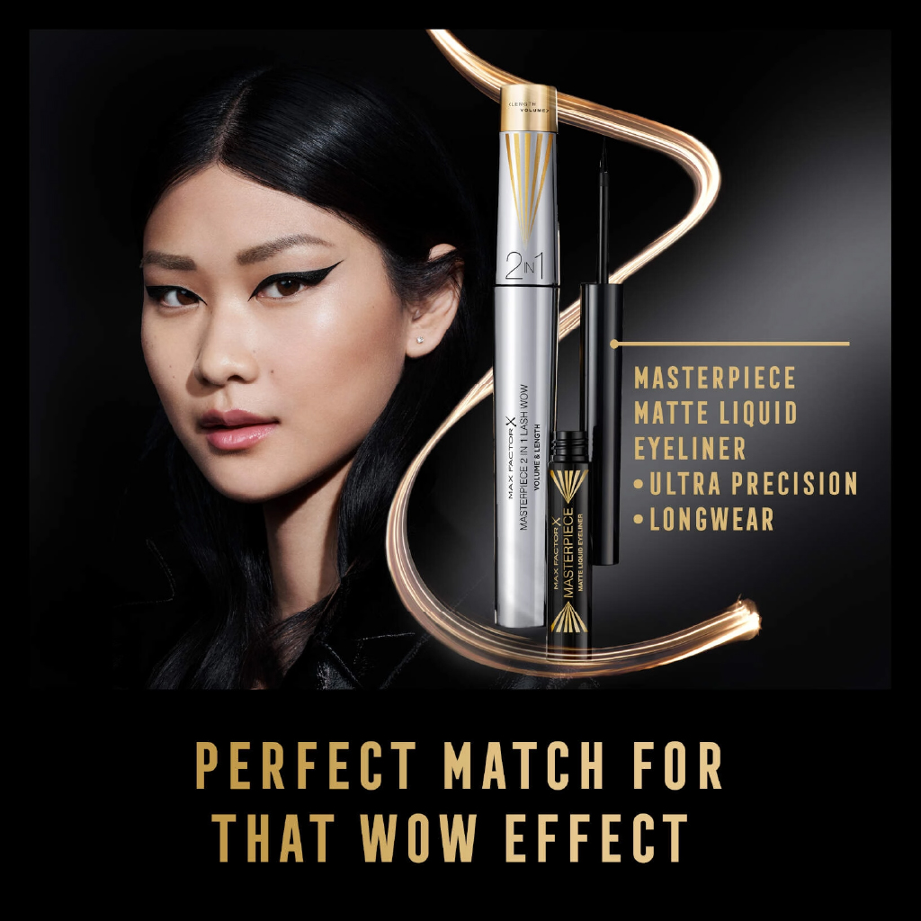 Max Factor, Masterpiece 2-in-1 Lash WOW Mascara, Volume and lift mascara for dramatic lashes, 12 ml — typical mascara size inferred