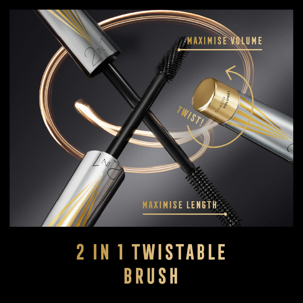 Max Factor, Masterpiece 2-in-1 Lash WOW Mascara, Volume and lift mascara for dramatic lashes, 12 ml — typical mascara size inferred