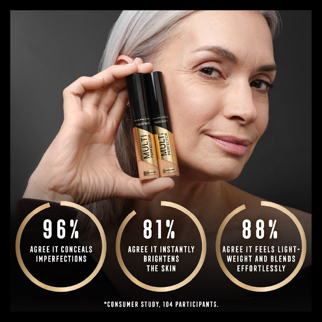 Max Factor, Facefinity Multi-Perfector Concealer 4N, Long-lasting concealer for natural skin coverage