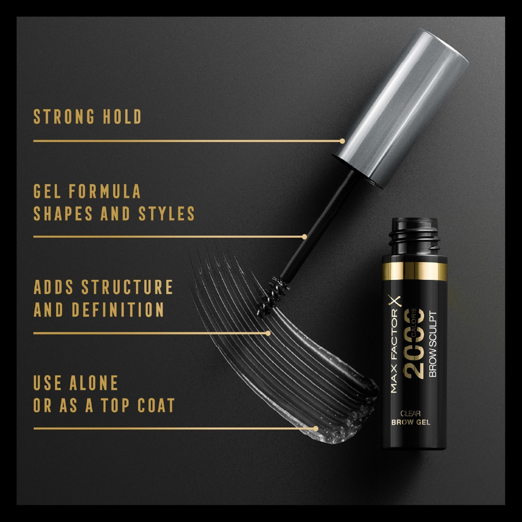 Max Factor, 2000 Calorie Volumizing Brow Gel Brown 003, Thickening and defining eyebrow gel