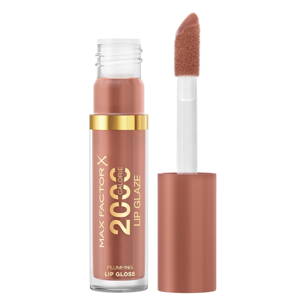 Max Factor, 2000 Calorie Lip Glaze 150 Caramel Swish, High-shine moisturizing lip gloss, 5.5 ml — typical gloss size