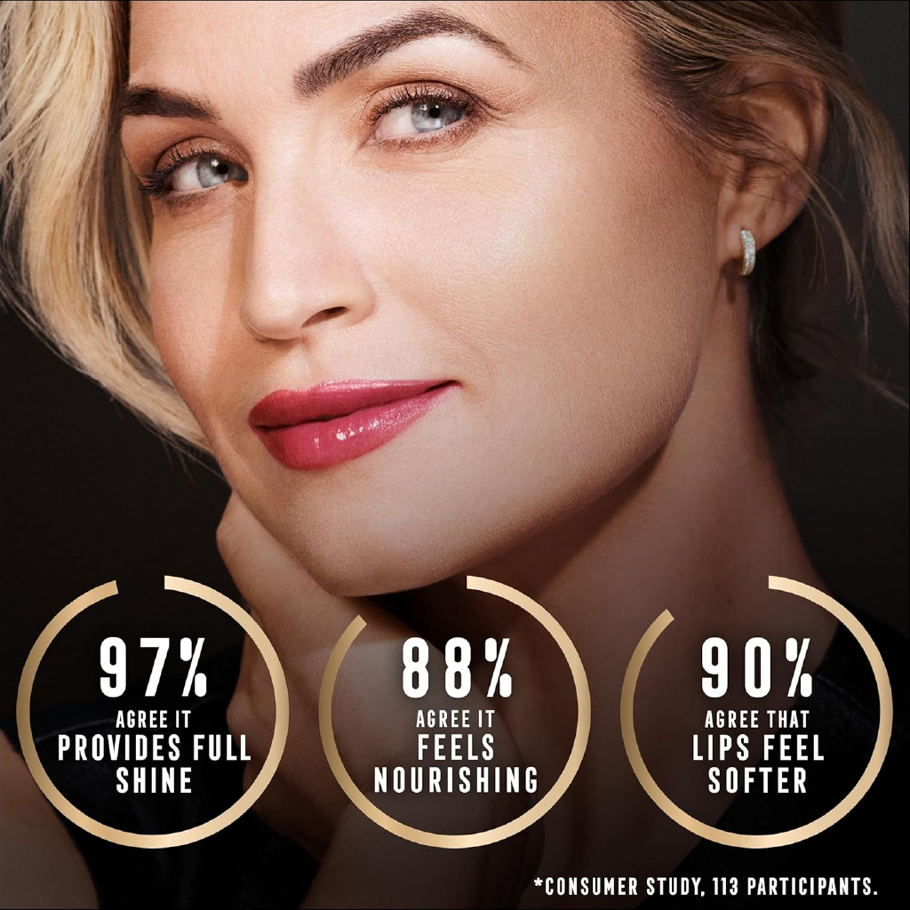 Max Factor, 2000 Calorie Lip Glaze 150 Caramel Swish, High-shine moisturizing lip gloss, 5.5 ml — typical gloss size